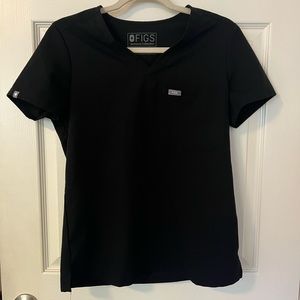Figs Catarina One-Pocket Scrub Top - Black - XS
